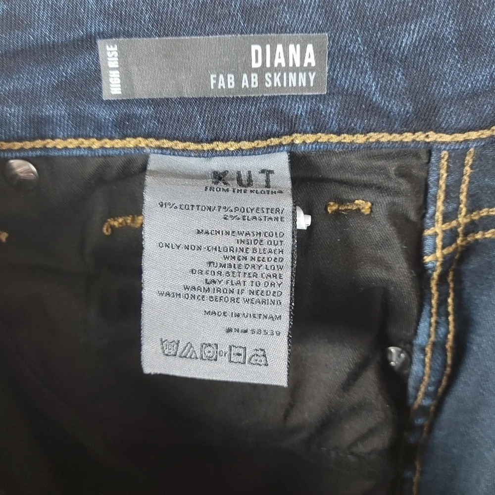 Kut From The Kloth Diana High Rise Fab Ab Skinny Jeans Size 6